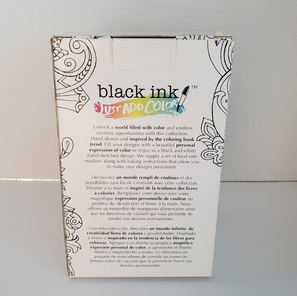 Black Ink Just Add Color 17 oz Ceramic Travel Tall Cup w/Lid New Open Box *READ* - Picture 12 of 14